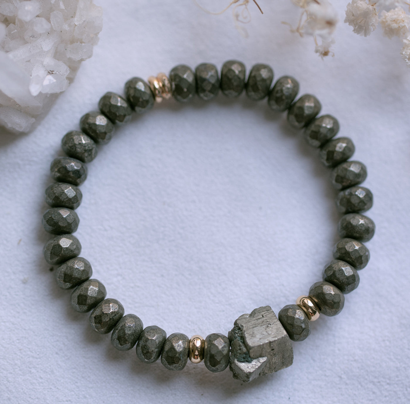 INFINITE ABUNDANCE Unisex Pyrite Bracelet