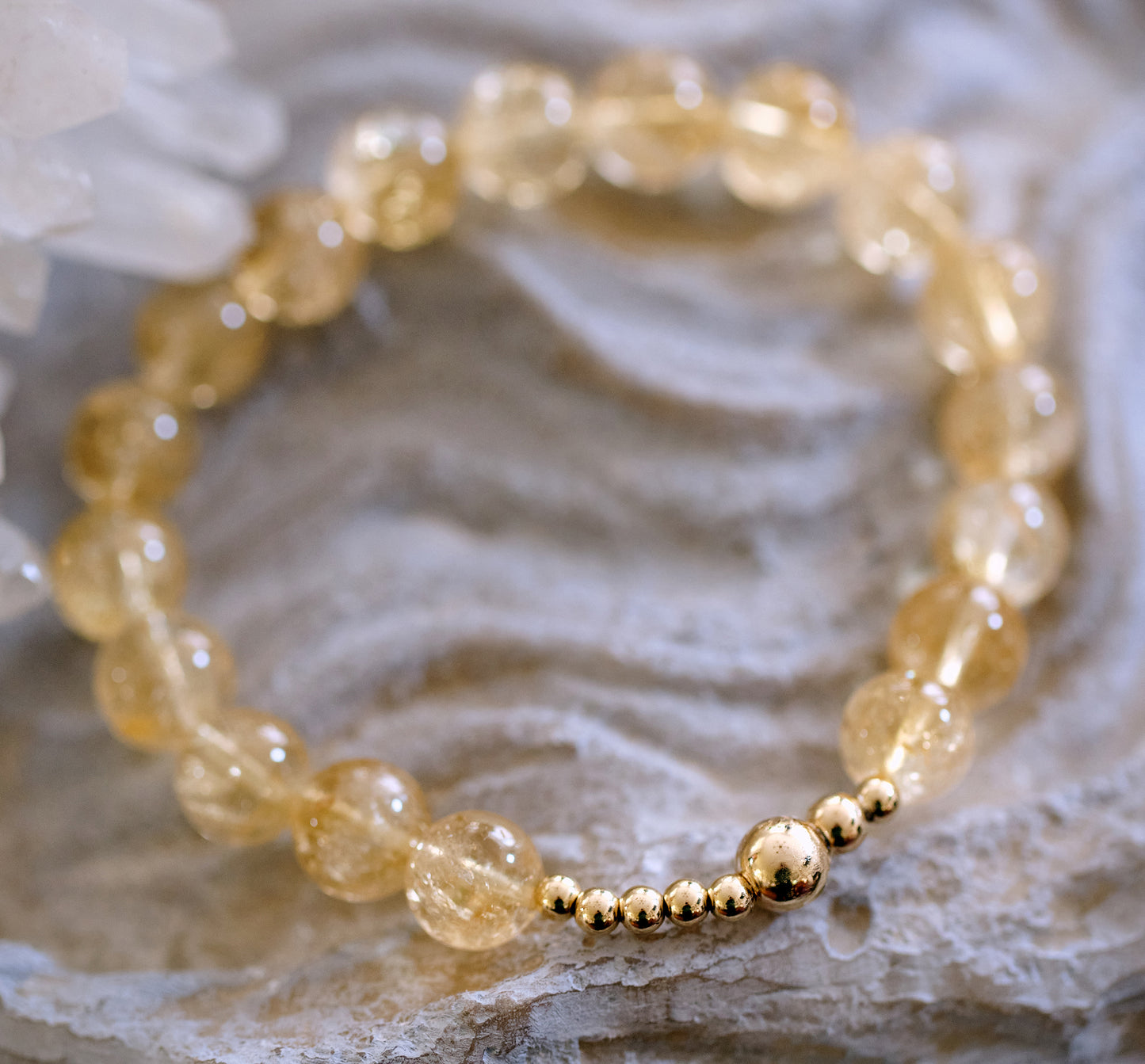 JOY & SUCCESS Citrine 14k Gold-Filled Bracelet