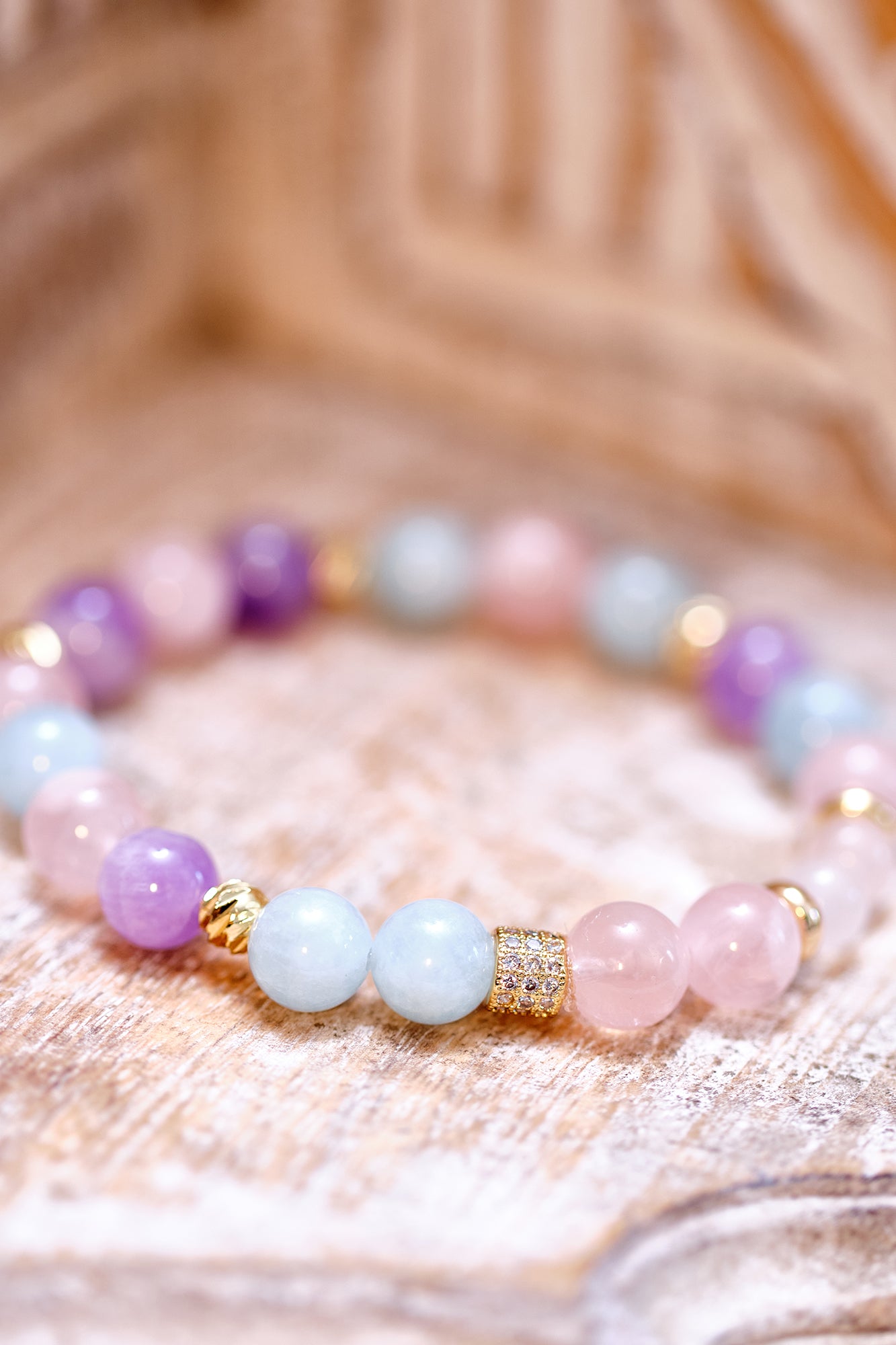 SYNERGY Rose Quartz, Amethyst, and Aquamarine