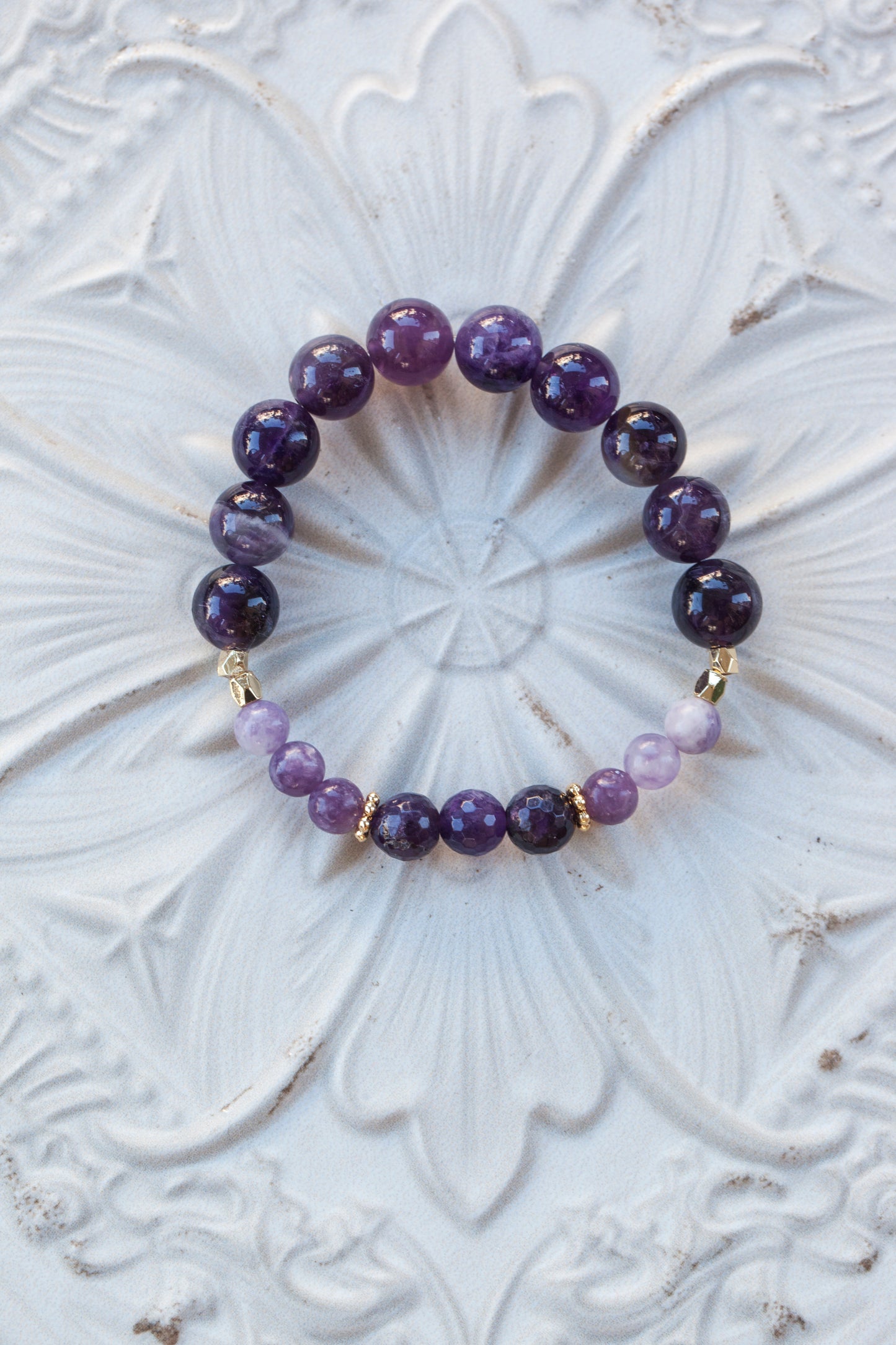 MY INTUITIVE ALLY Amethyst and Lepidolite Bracelet