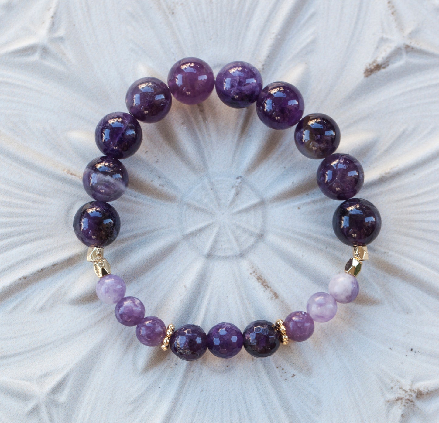 MY INTUITIVE ALLY Amethyst and Lepidolite Bracelet