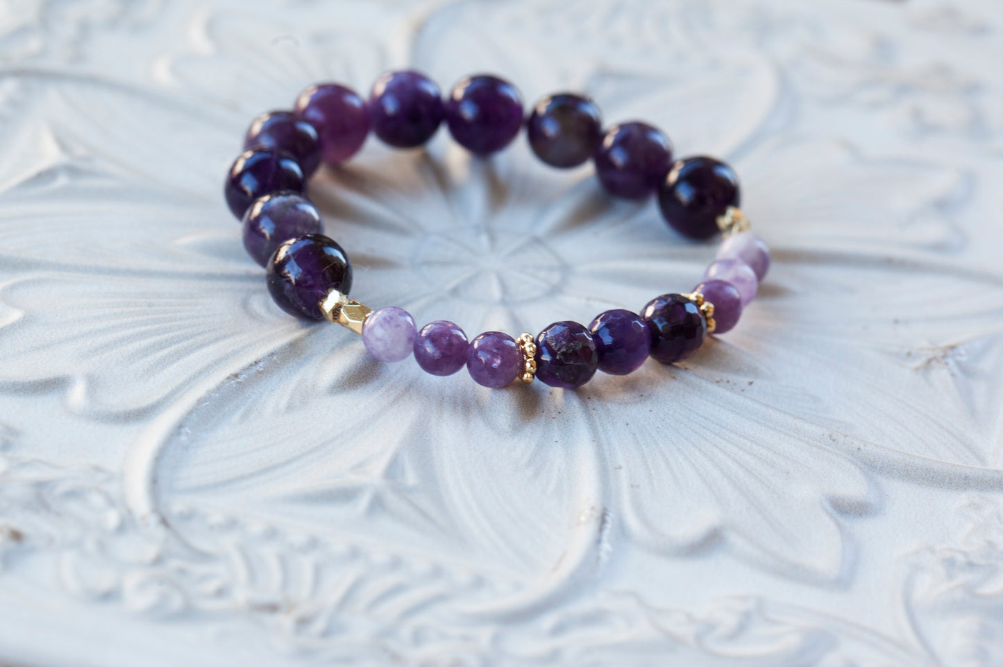 MY INTUITIVE ALLY Amethyst and Lepidolite Bracelet