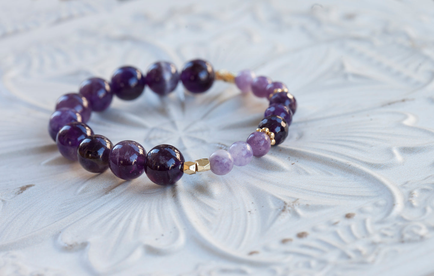 MY INTUITIVE ALLY Amethyst and Lepidolite Bracelet