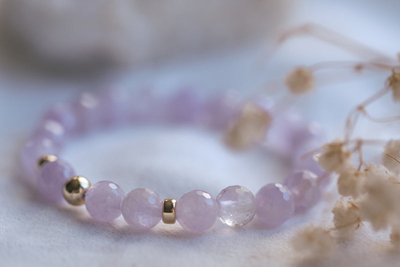 MY INTUITIVE ALLY Amethyst Bracelet with 14k Gold Filled Accents