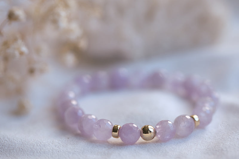 MY INTUITIVE ALLY Amethyst Bracelet with 14k Gold Filled Accents