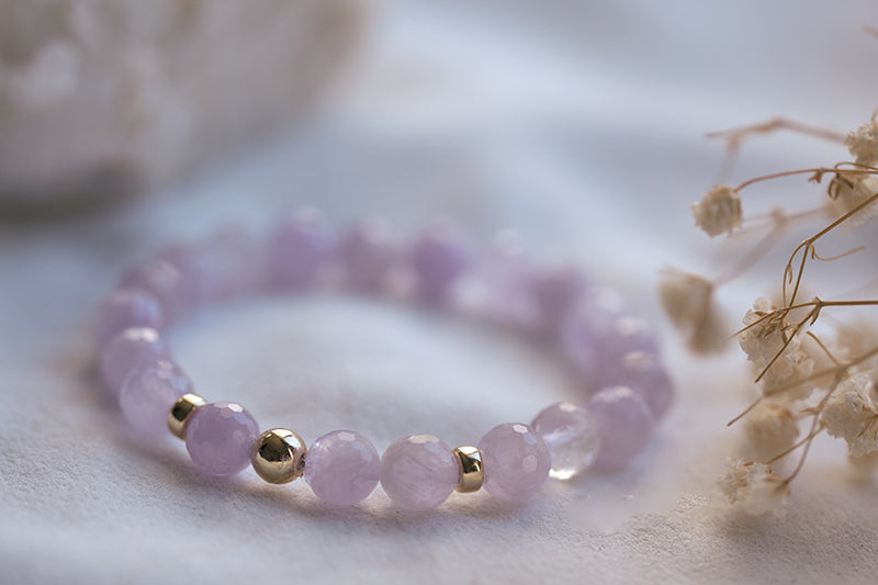 MY INTUITIVE ALLY Amethyst Bracelet with 14k Gold Filled Accents