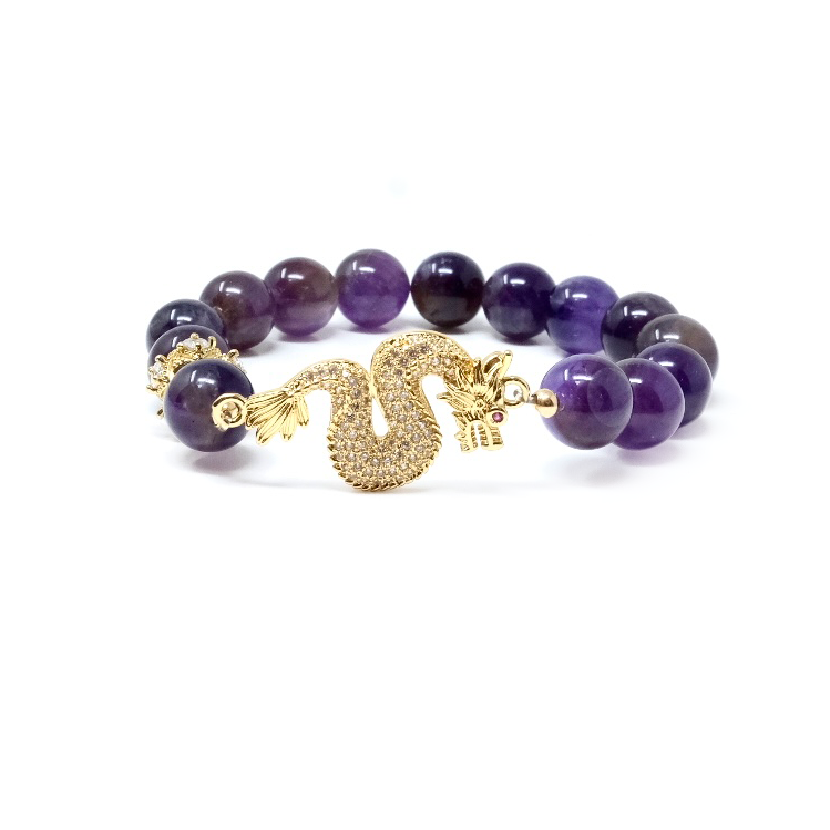 MY INTUITIVE ALLY Amethyst Dragon Bracelet