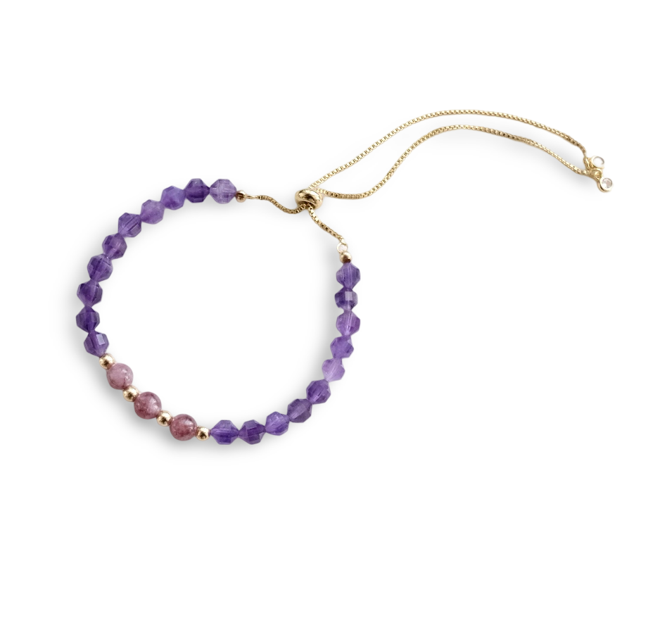 MY INTUITIVE ALLY Amethyst with Adjustable Closure Bracelet