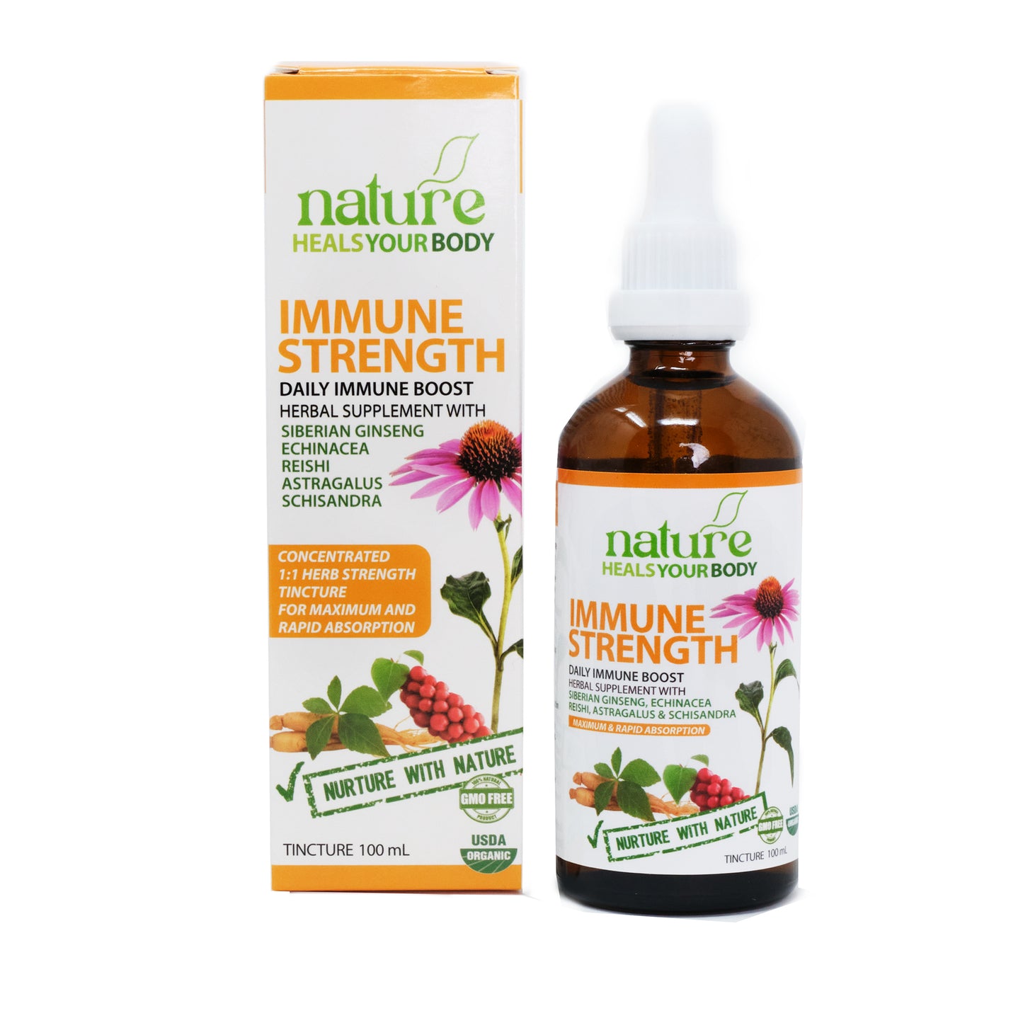 Immune Strength - Daily Immunity Boost - Herbal Tincture + Energy Healing