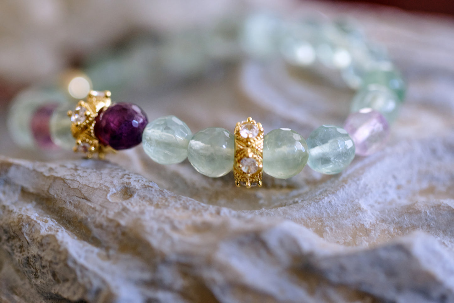 MIND POWER Rainbow Fluorite Bracelet