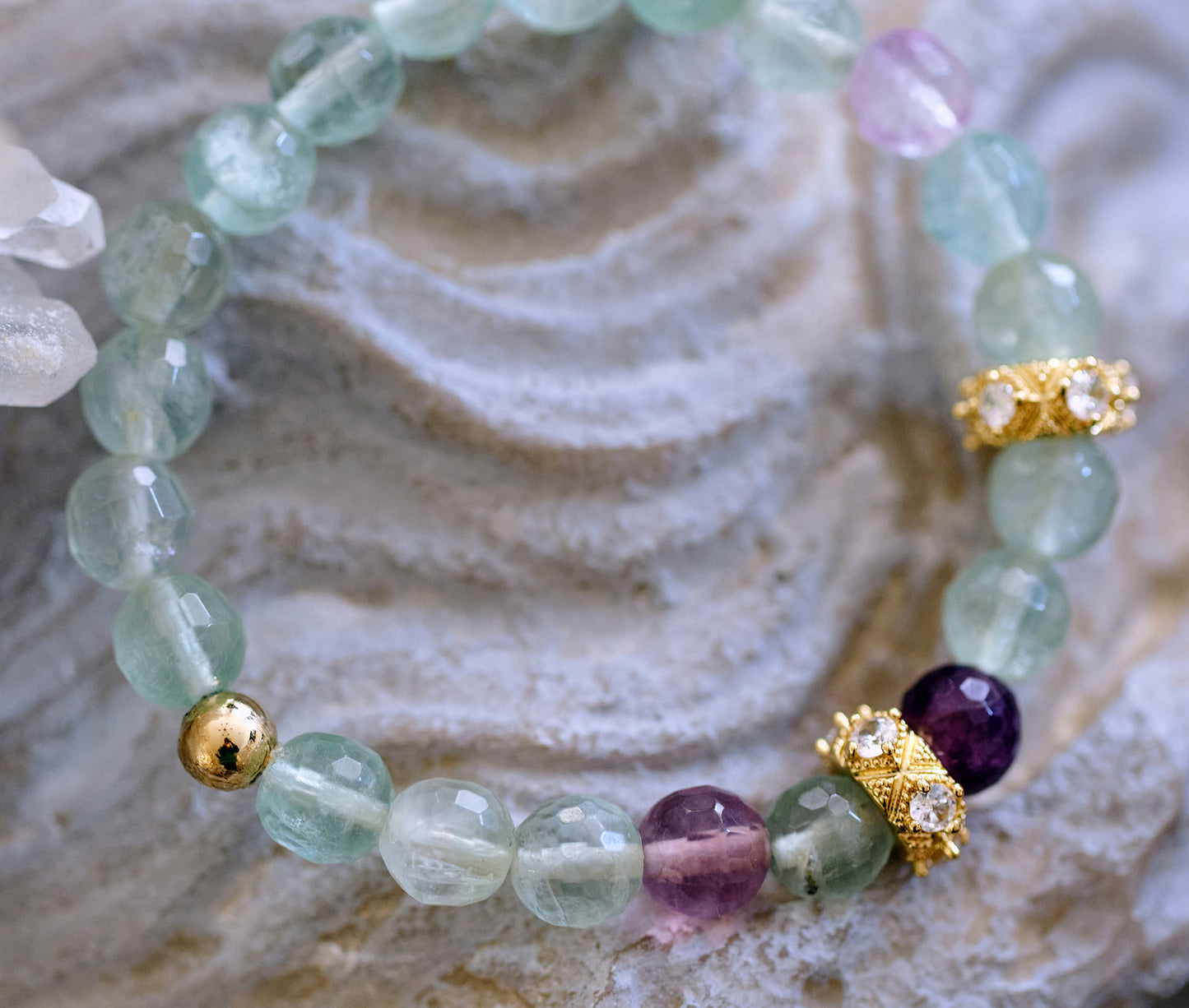 MIND POWER Rainbow Fluorite Bracelet