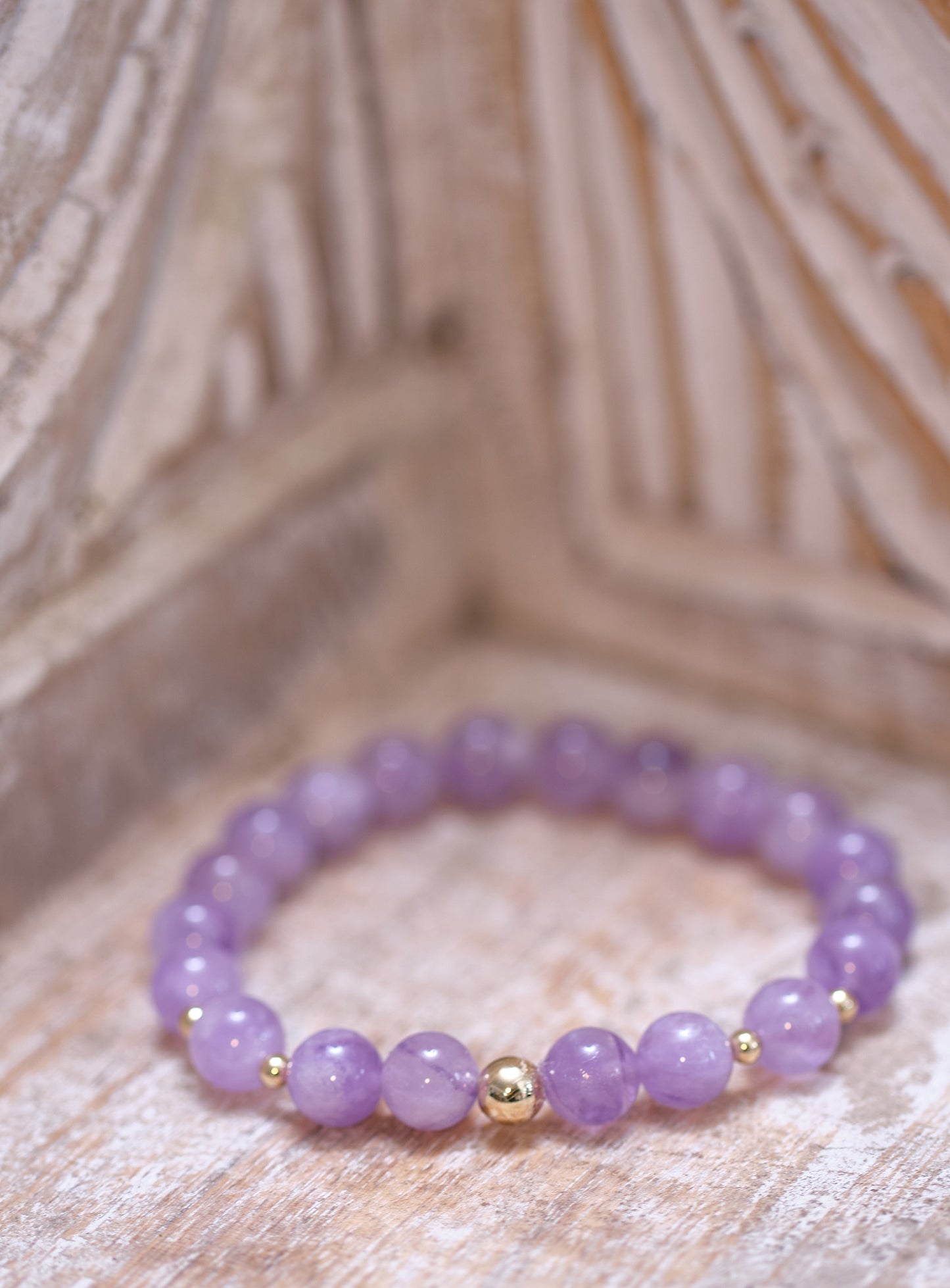 MY INTUITIVE ALLY Amethyst Bracelet with 14k Gold Filled Accents