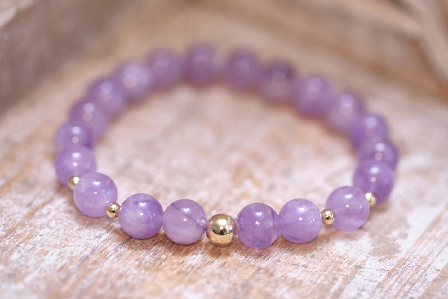 MY INTUITIVE ALLY Amethyst Bracelet with 14k Gold Filled Accents