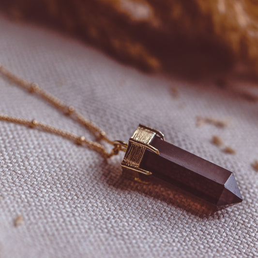 PURIFY Smokey Quartz Point Necklace