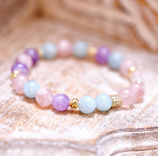 SYNERGY Rose Quartz, Amethyst, and Aquamarine